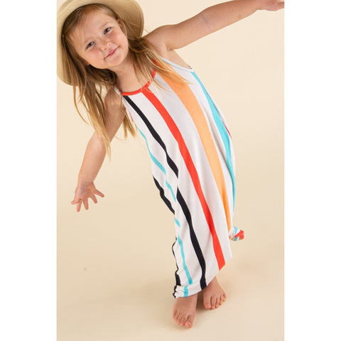 Stripe Adjustable Strap Maxi Dress - Kids