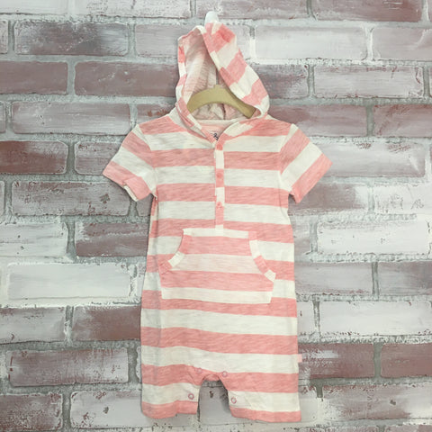 Striped Hoody Baby Romper