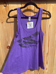 Float Plane on Purple Flowy Slub Tank