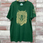 Wild Grizzly Bear Kid's Tee Green/Sand