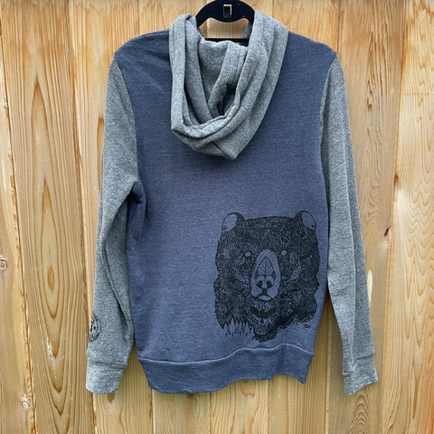 Wild Grizzly Bear Rocky Zip Hoody