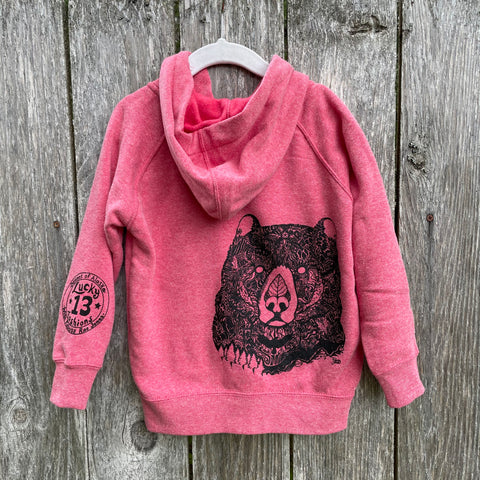 Grizzly Bear Kid's Pomegranate Zip Hoody