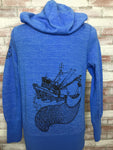 Seiner Boat Baja Zip Hoody Blue