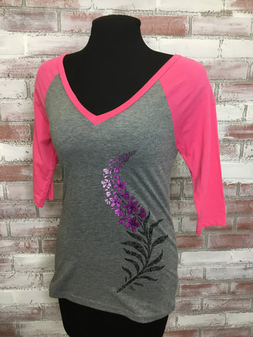 D Fireweed Contrast 3/4 SLeeve